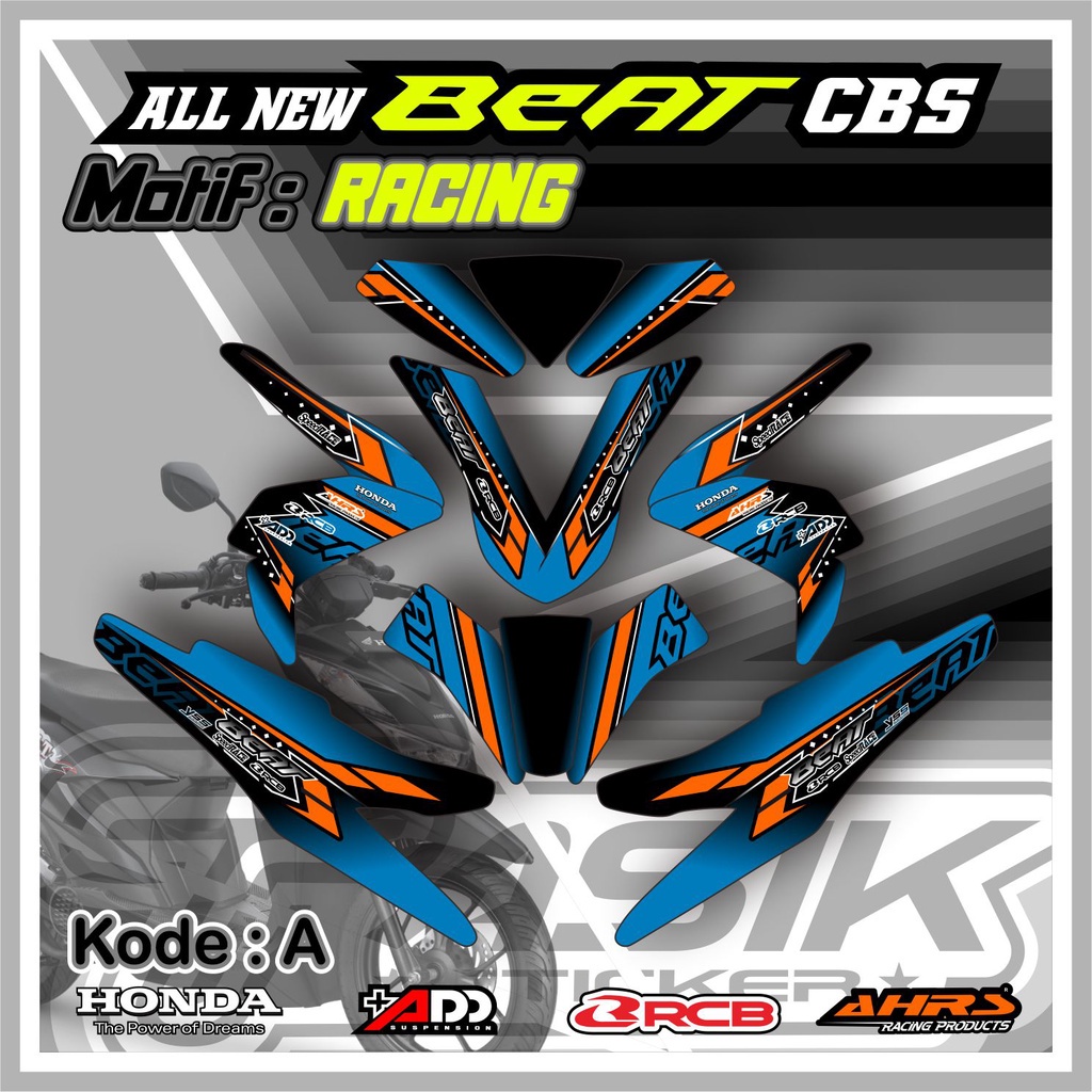 COD Decal Striping Fullbody Honda Beat Fi/Beat Deluxe Cbs Beat Street 2020 2021 2022 2023 Warna Prem