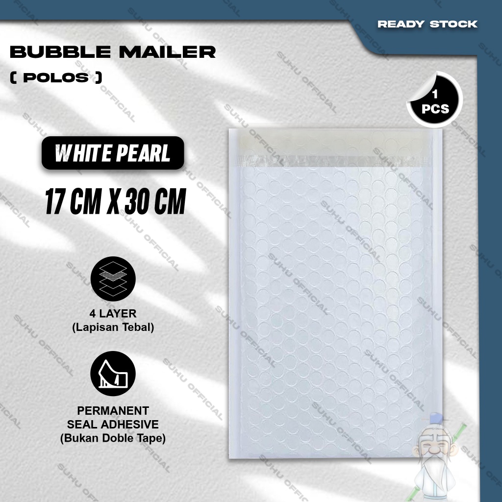 

Plastik Packing BUBBLE MAILER Kantong Polybubble Amplop Bubble Envelope Polymailer Olshop Polos Ukuran 17X30