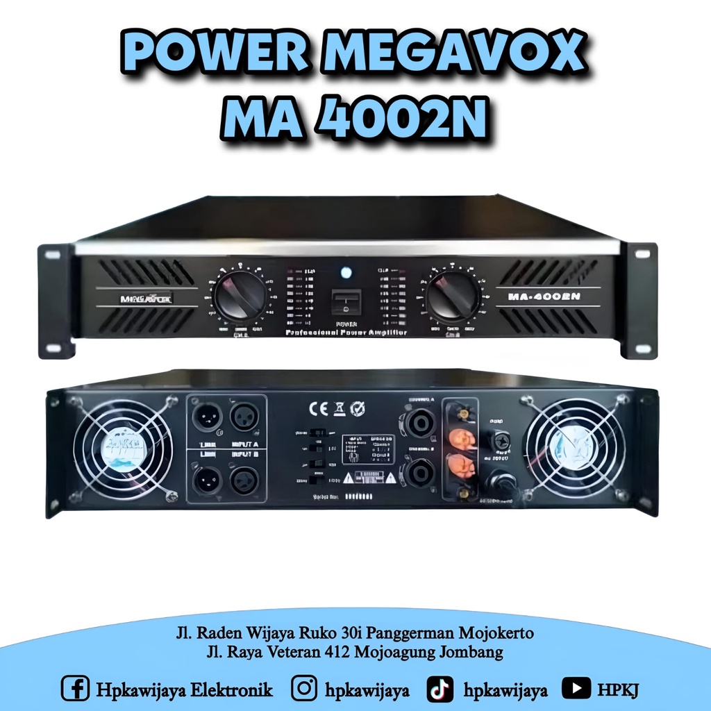 POWER AMPLIFIER MEGAVOX MA-4002 POWER MEGAVOX MA-4002