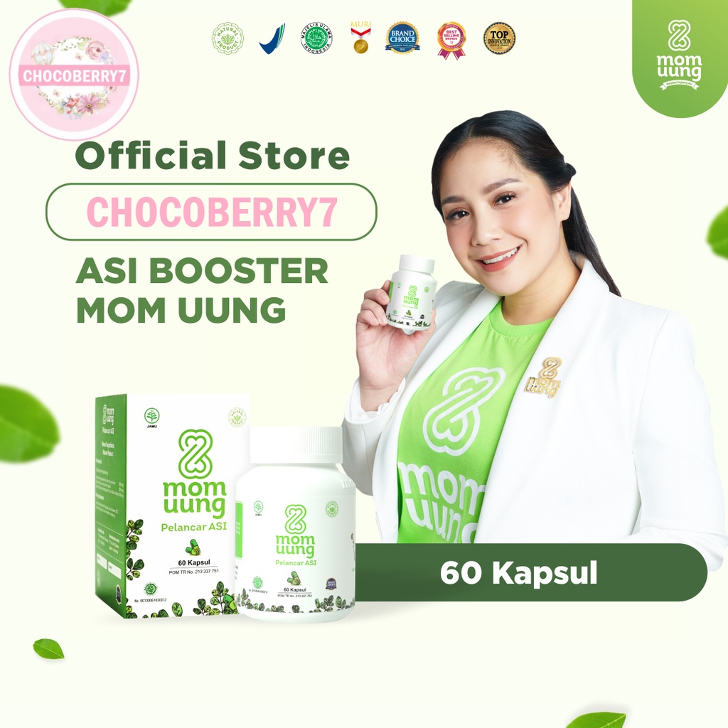 ASI Booster Mom Uung 60 kapsul Pelancar ASI Ekstrak daun kelor cap kelorcap MomUung Tangerang Chocob
