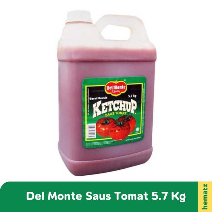 

Del Monte Saus Tomat 5.7 Kg Saos Tomat DelMonte Ketchup 5.7Kg Jerigen