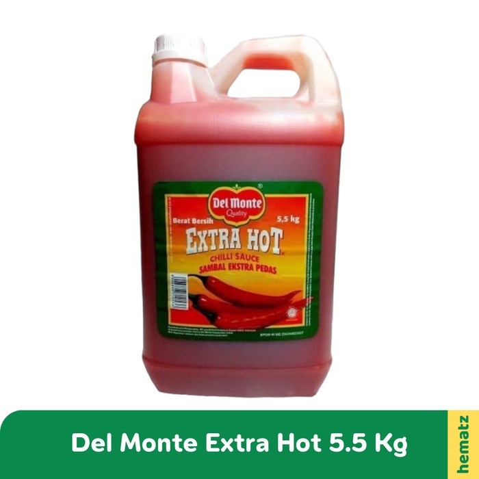 

Del Monte Extra Hot Chili Sauce 5.5Kg Saus Sambal DelMonte Ekstra Pedas 5,5 Kg Jerigen