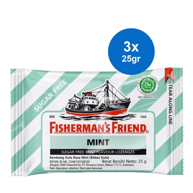 

Fisherman's Friend Permen Bebas Gula Mint 25 gr x 3