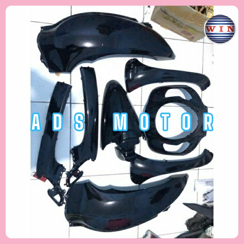 FULL BODY HALUS SCOOPY FI NEW 2020 2021 2022 2023 | COVER BODY SET SCOOPY NEW K2F HITAM | BODY HALUS