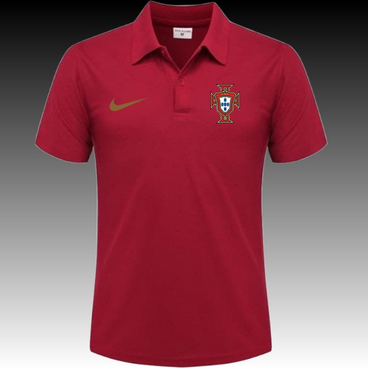 Baju Kaos Polo Bola Negara Portugal /Kaos Kerah Piala Dunia Negara Portugal/Kaos Poloshirt Pria Dan 