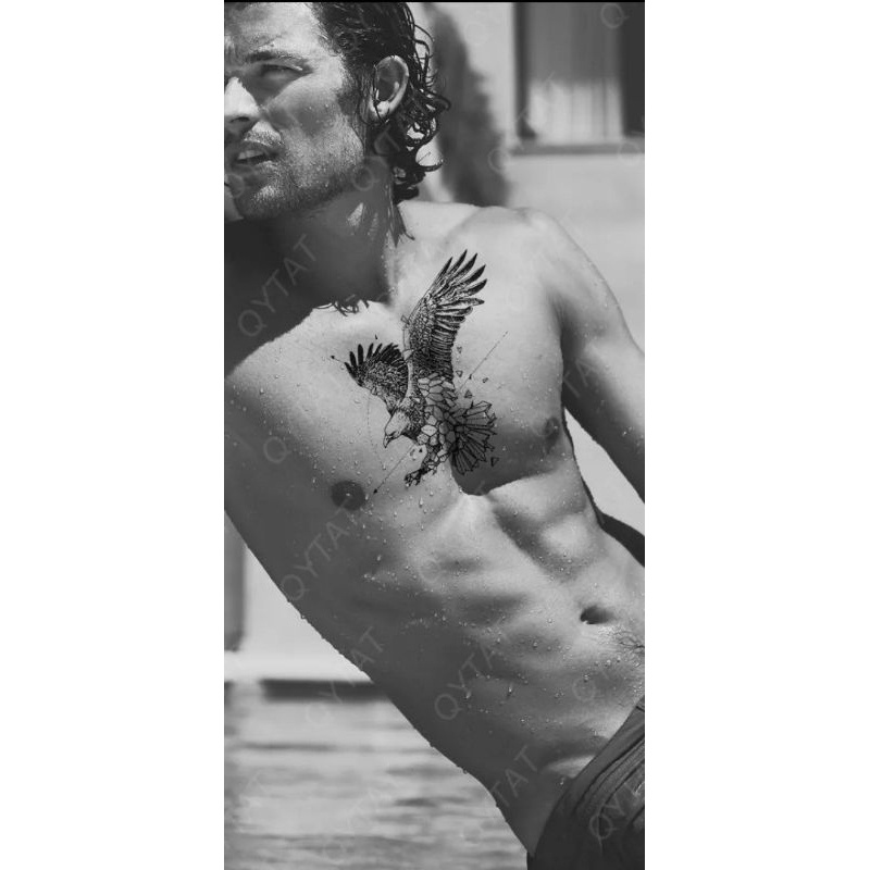 Stiker Tatto/Tato Temporer Waterproof Tahan Lama Motif Elang Atau Naga