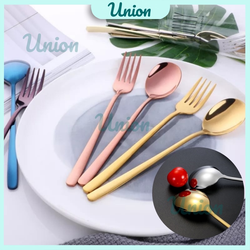 UM Sendok Garpu Korea / Sendok garpu korea stainless /Sendok Garpu Pisau Korea / Alat Makan Korean S