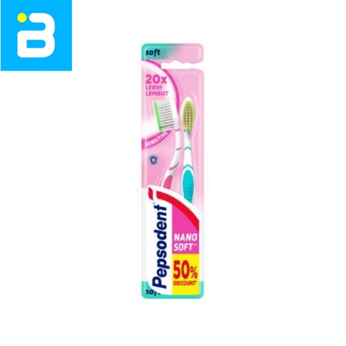Sikat Gigi Pepsodent Sensitive Nano Soft isi 2