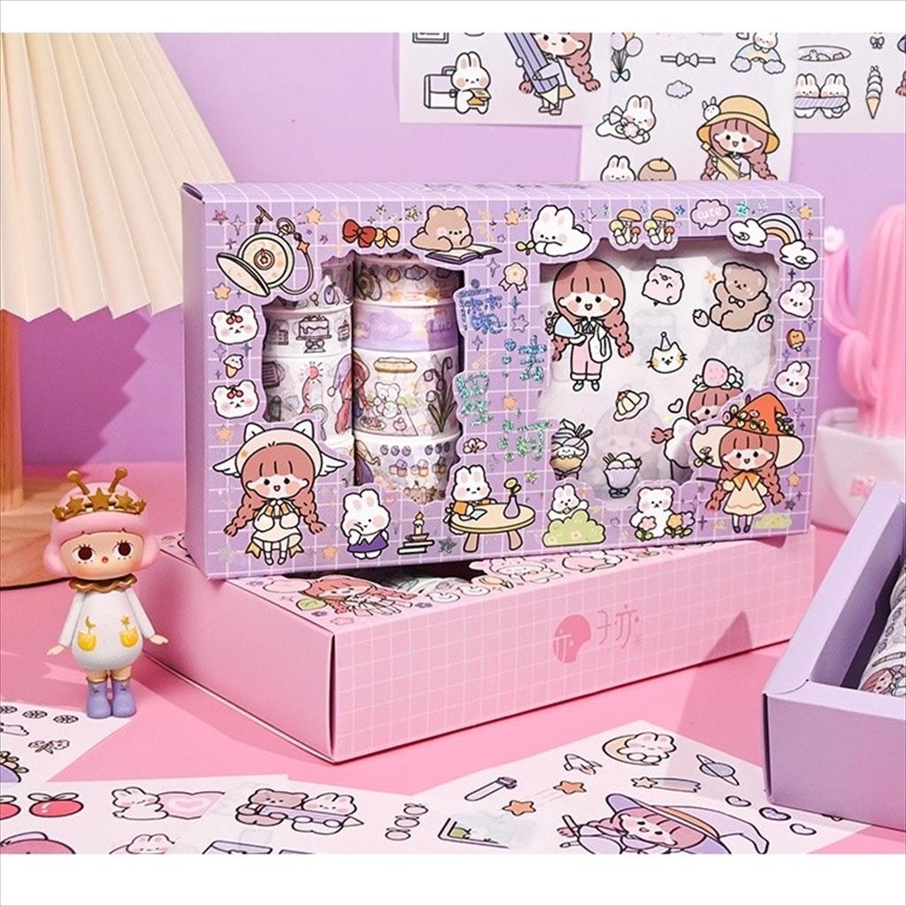 

DAI - MOMO ROLL Sticker Lucu Viral Aesthetic Stiker Botol Buku Hp Diary Color Series