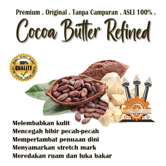 New Mentega Coklat 1kg Refined Cocoa Butter Refined Cokelat Deodorized