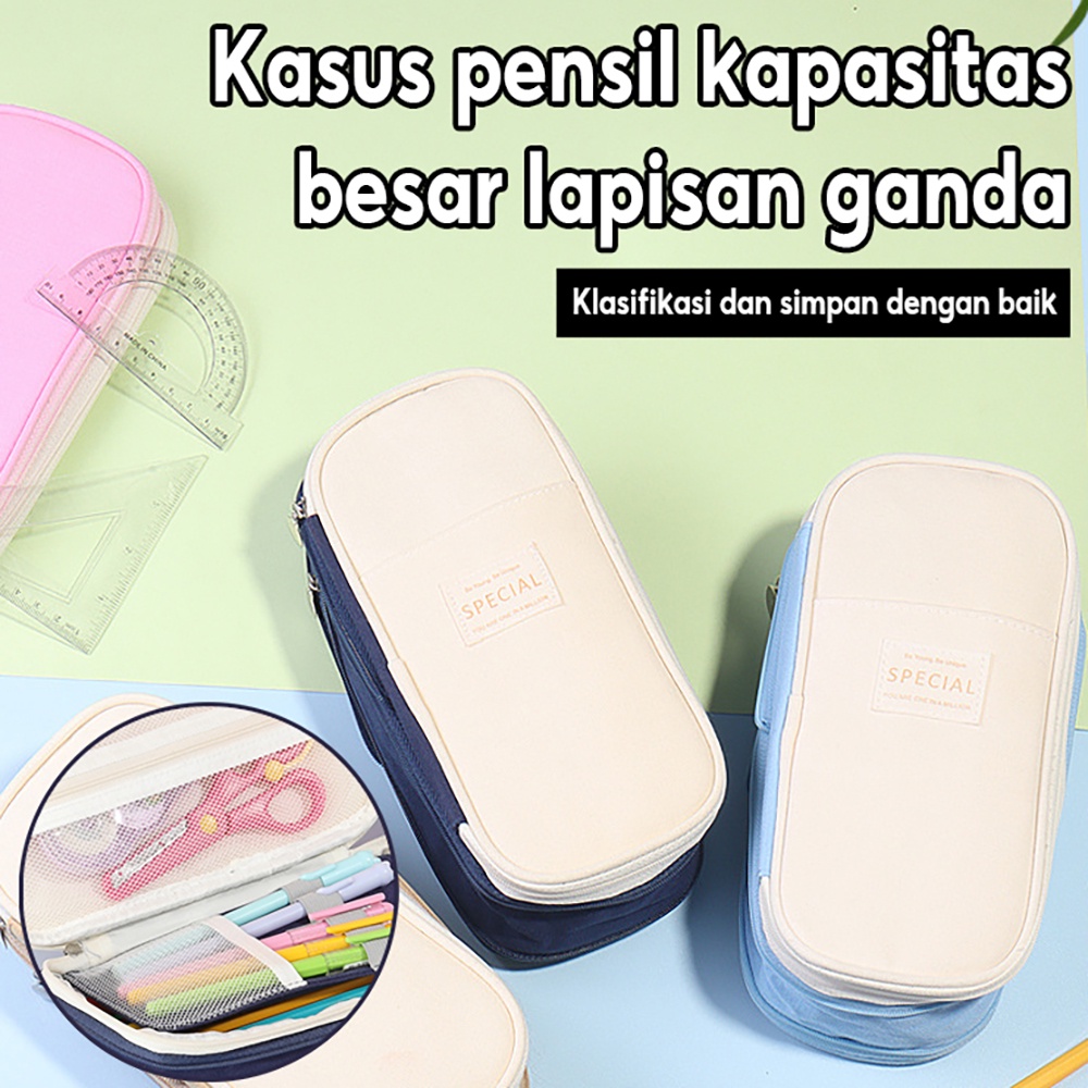 

COD Kapasitas Besar Pensil Tas Kantong Dudukan Kotak untuk Anak Perempuan Kantor Siswa Alat Tulis Organizer Perlengkapan