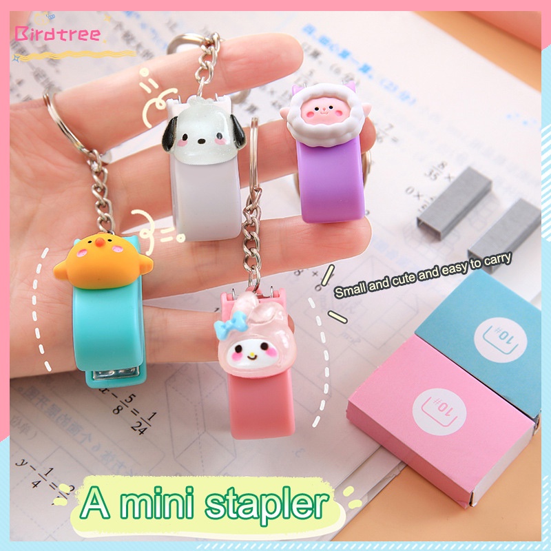 

[Readystock❤️COD]Stapler Sanrio mini kartun Lucu portabel stapler kecil kreatif stapler kecil kantor siswa stapler universal Lucu