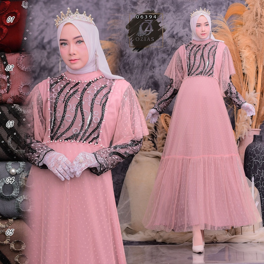BAJU PESTA PREMIUM MEWAH GAMIS  TILLE FATHIN 06394 I Gamis Pesta Mewah I Gamis Remaja