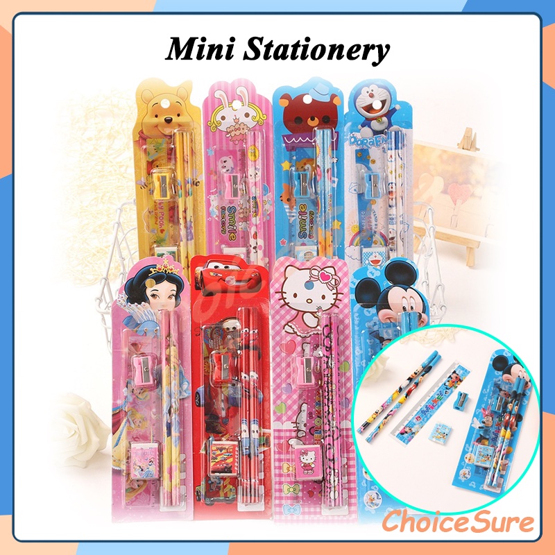 

5 in 1 KARAKTER LUCU STATIONERY MINI / STATIONARY SET 5IN1 KARAKTER / MINI STATIONERY