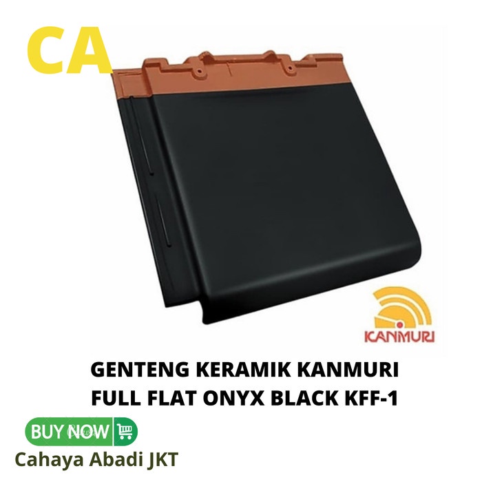 GENTENG KERAMIK KANMURI FULL FLAT ONYX BLACK