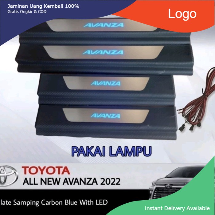 Sillplate samping+lampu Avanza 2022 -2023. Aksesoris mobil