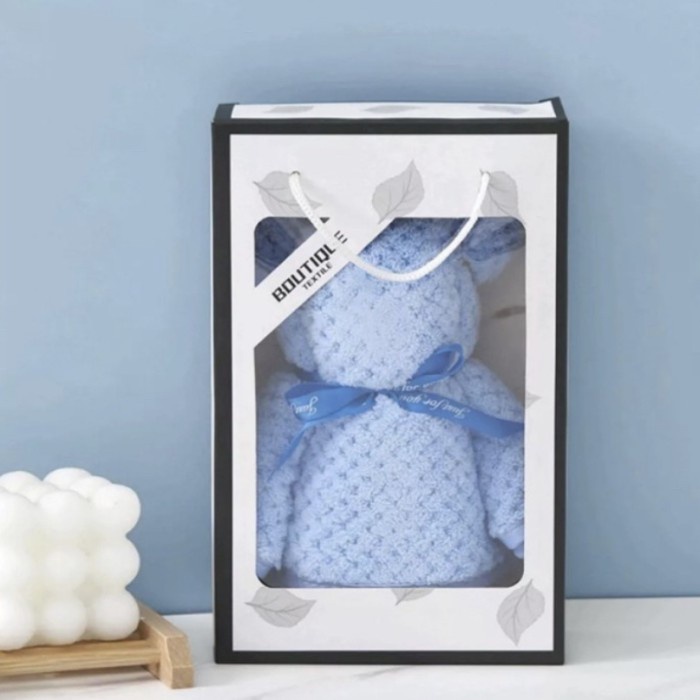 

Kado Handuk Gift Towel Kado Souvenir Wedding Pernikahan Ulang Tahun - 1 Box Pcs Biru