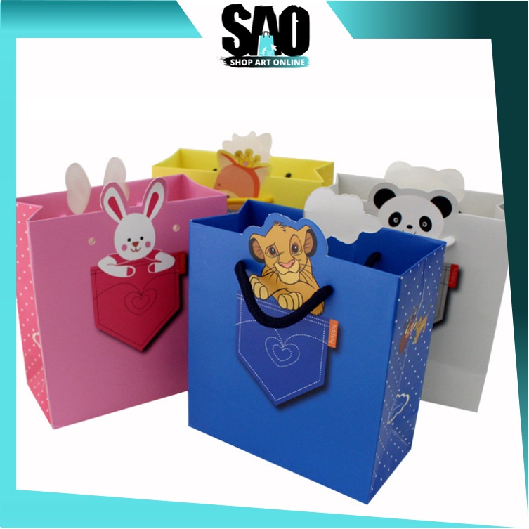 

SAO - 6051 Paper Bag Ulang Tahun / Paper Bag Motif Animal / Goodie Bag Ulang Tahun Animal Series / Paper Bag Karakter Lucu