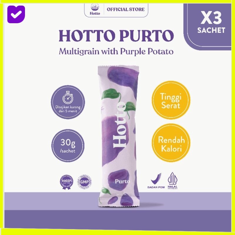 

[3 SACHET] Hotto Purto Multigrain with Purple Potato HOTO HUTO PUTRO JAKARTA KARTIKA2411 ON