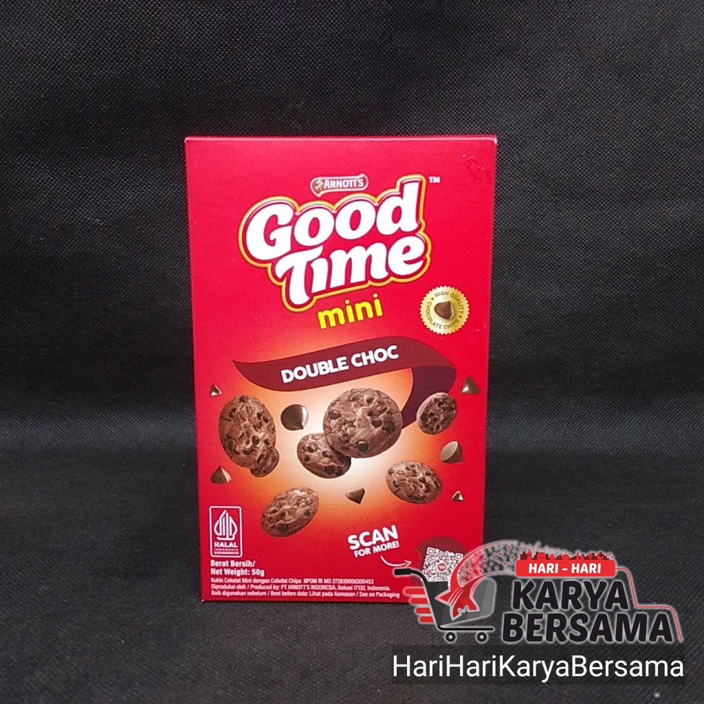 

ARNOTT'S GOOD TIME MINI DOUBLE CHOC COOKIES COKELAT CHIPS 50GR