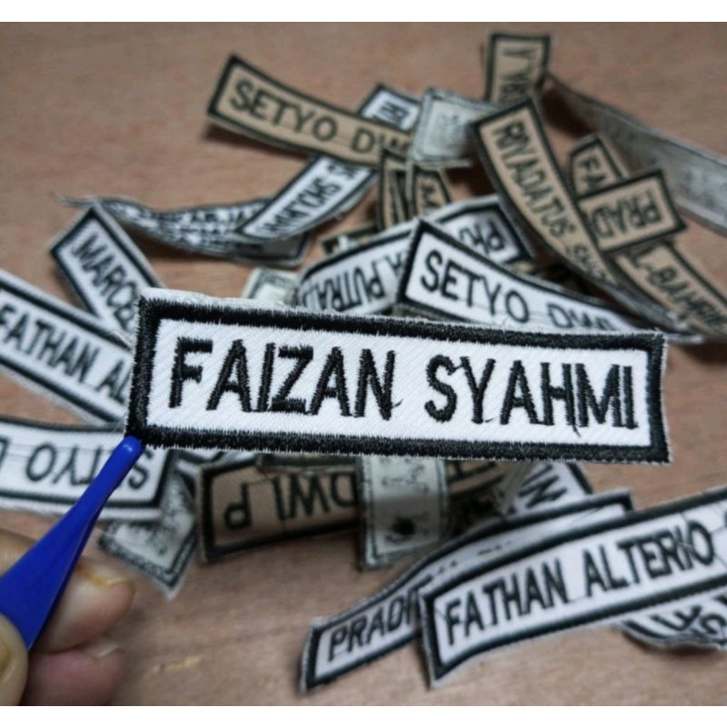 Bordir Bordir NAMA DADA BORDIRAN EMBLEM NAMA DADA BET BORDIRAN.bisa pesan satuan