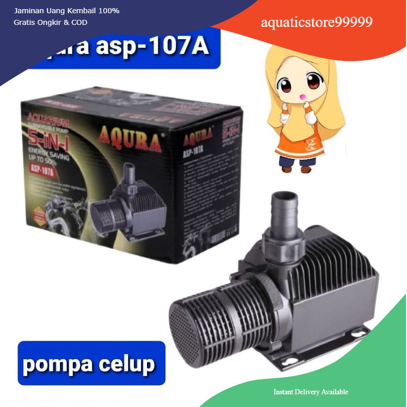 AQURA ASP 107A POMPA CELUP AIR KOLAM DAN AIRTERJUN