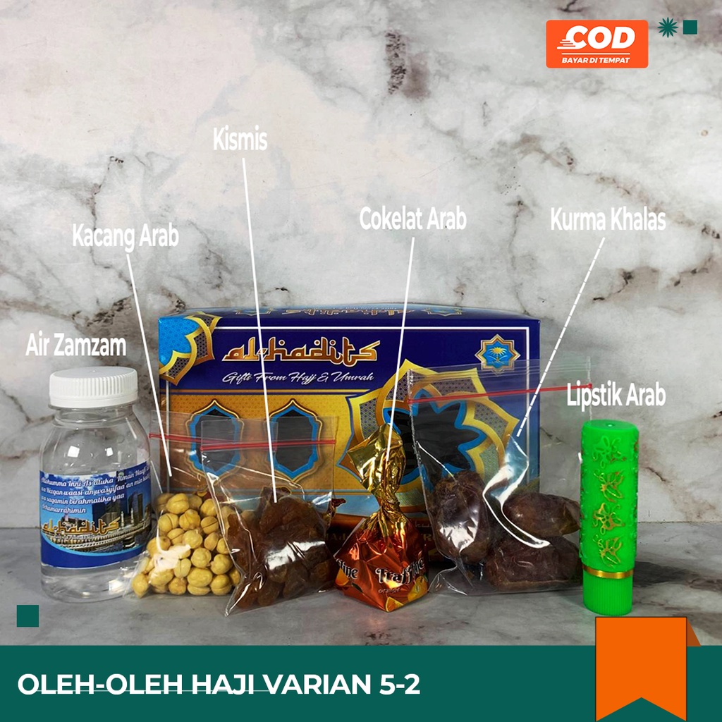 

PAKET OLEH OLEH HAJI SEKAT 5 ZAMZAM KHALAS COKLAT KACANG KISMIS LIPSTICK VARIAN 2