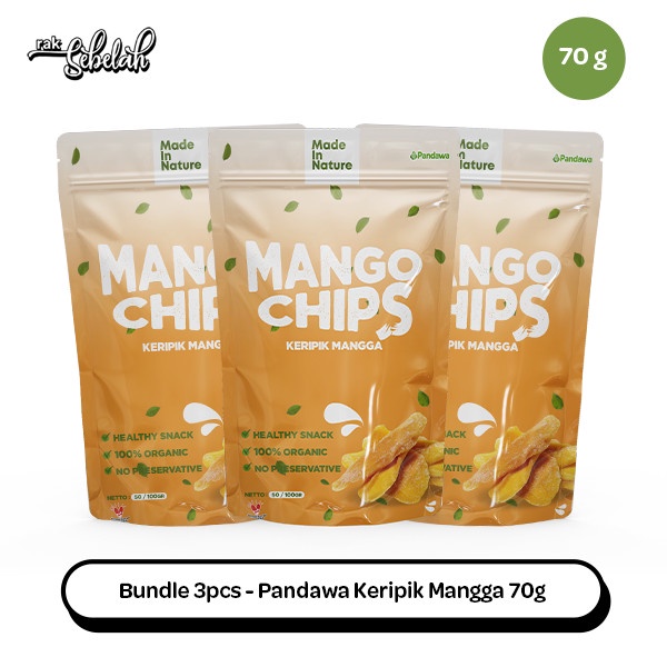 

Bundle 3pcs - Pandawa Keripik Buah Mangga 70g Dried Mango Fruit Chips