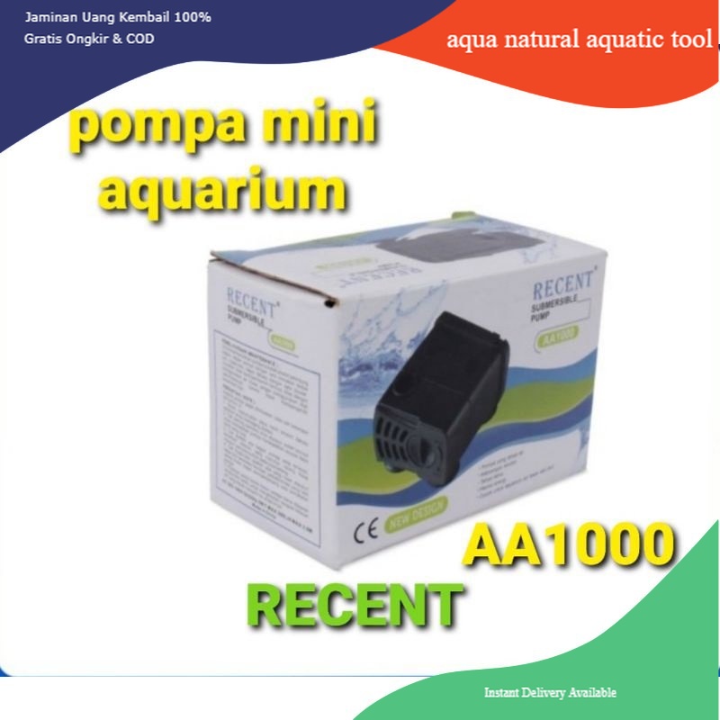 recent AA 1000 pompa aquarium mini power head mini mesin ikan mini