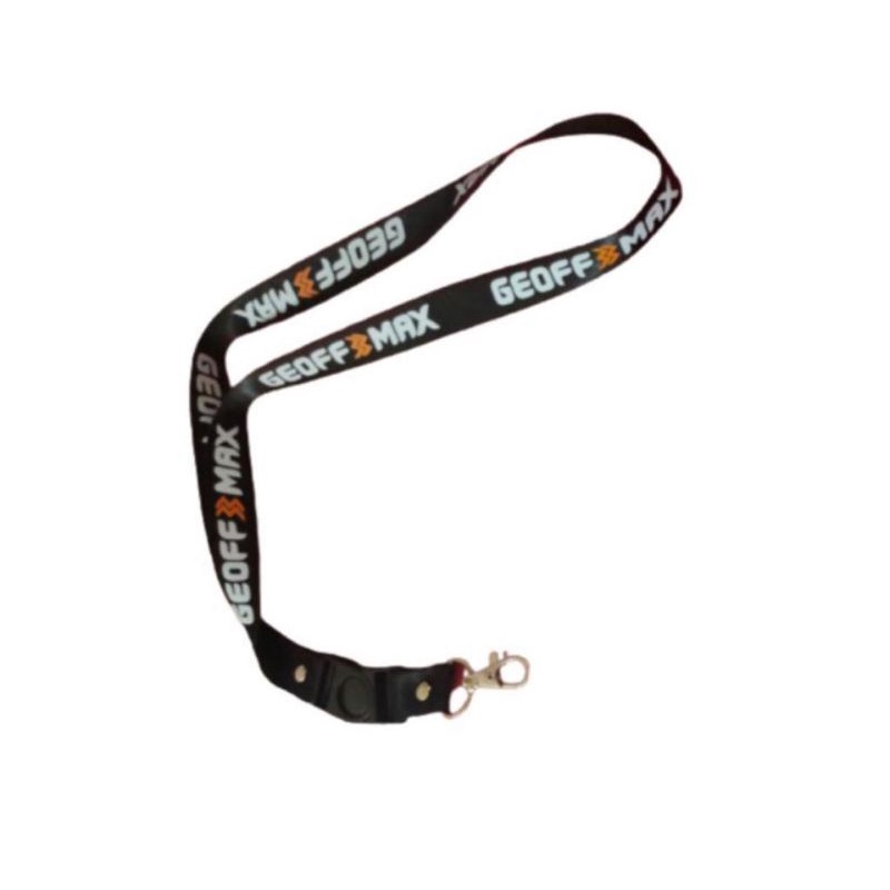 

Lanyard GEOFF MAX gantungan kunci DISTRO BRAND / tali lanyard gantungan leher id card name tag kartu nama / pods HANDPHONE