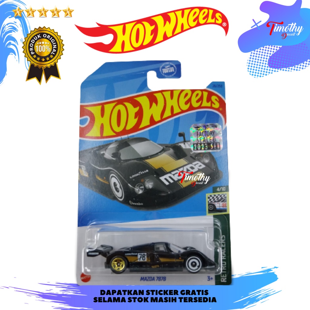 Hot Wheels Mazda 787B Exc Recolor Kmart Hitam Factory Sealed FS23