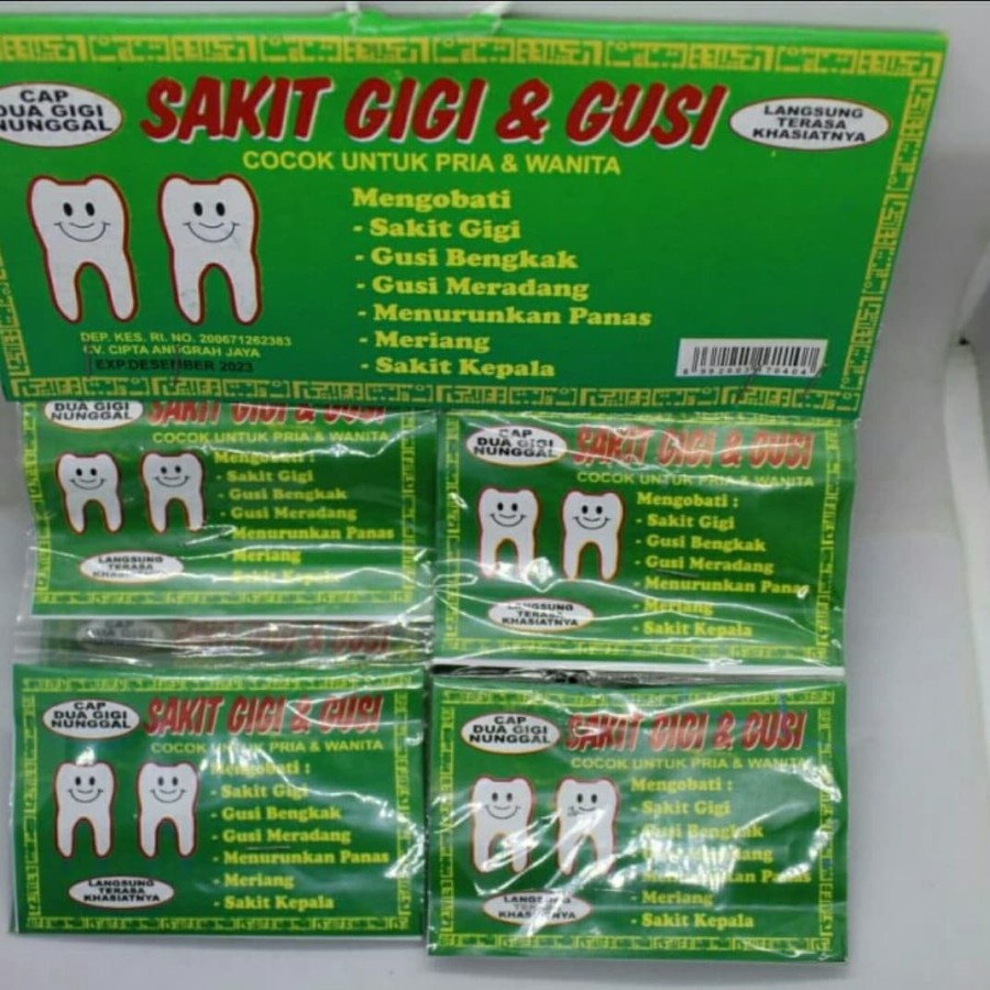 Bisa COD Terlaris OSAGI Obat Sakit Gigi isi 20 sachet Berkhasiat Obat Herbal Nyeri Sakit Gigi Berlub