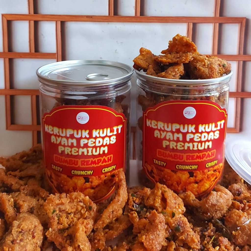 

Kerupuk Kulit Ayam Krispy Pedas Bumbu Rempah Krupuk Kulit Ayam Crispy