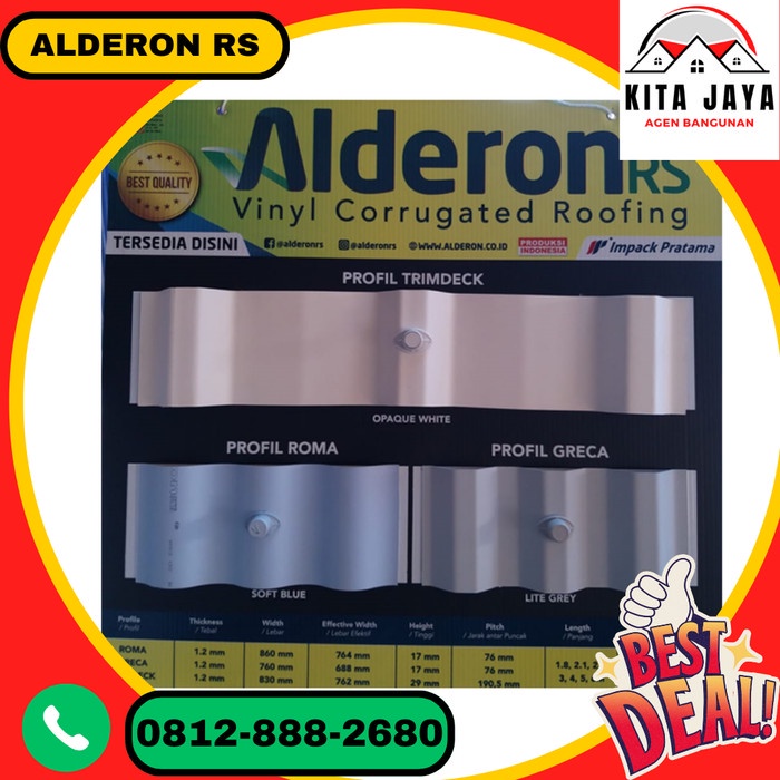 Atap ALDERON RS UPVC Single Layer