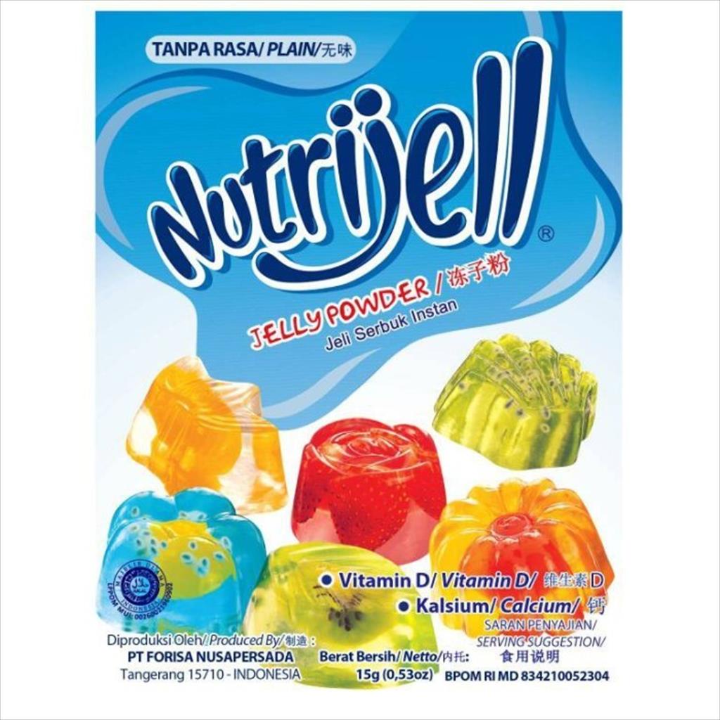 

NUTRIJELL plain nutrijel tanpa rasa nutri jell polos [15 gr]