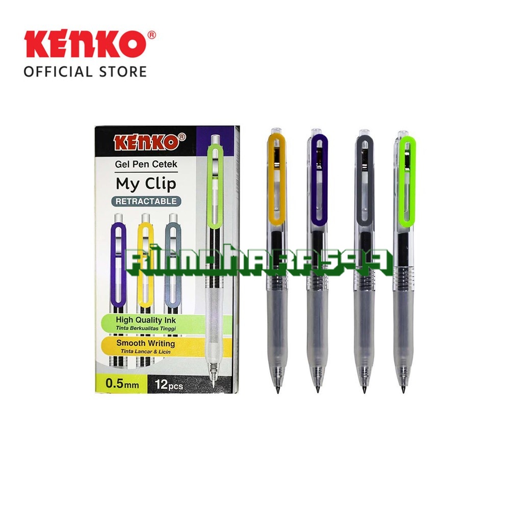 

KENKO GEL PEN MY CLIP RETRACTABLE BLACK INK