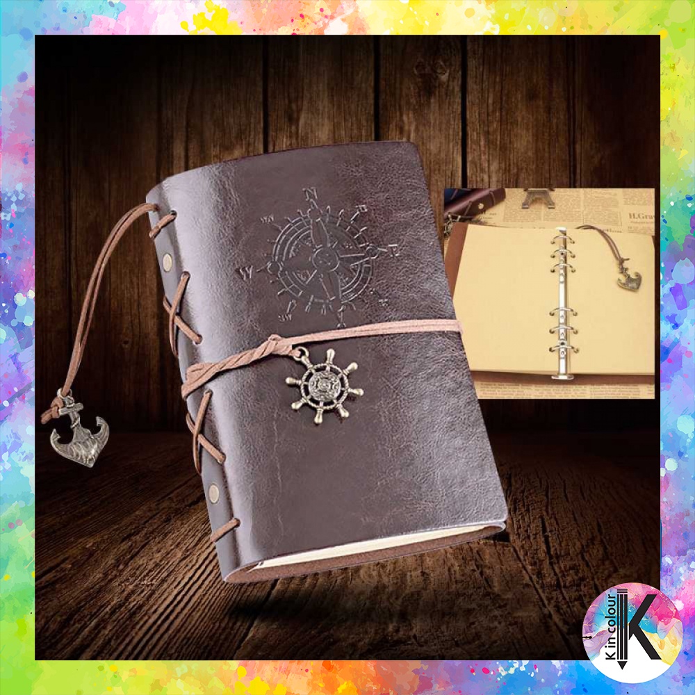 

Buku Catatan Harian Binder Kulit Retro Pirate Daily Notebook -BK793