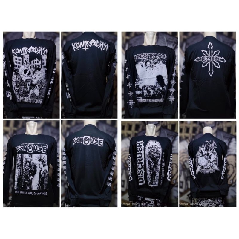 cod kaos band lengan panjang,kaos pria lengan panjang,kaos punk lengan panjang kaos panjang,kaos ban