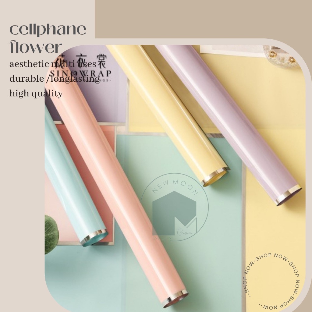 RB Gratis Packing Aman Uang Kembali Flower wrap list silver cellophane Isi 5 kertas wrapping paper