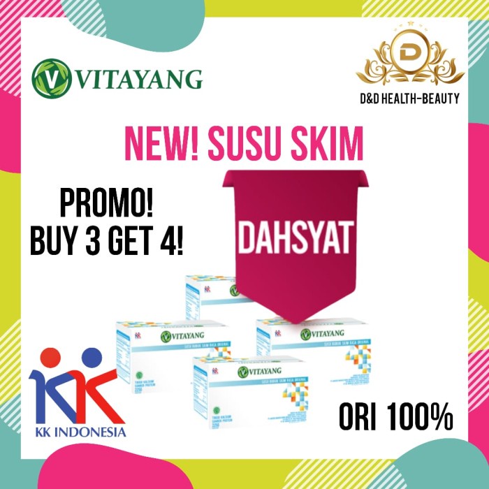 

[ READY STOCK ] NEW! 4 BOX Vitayang Susu Skim Bubuk / Colostrum / KK Indonesia / ORI