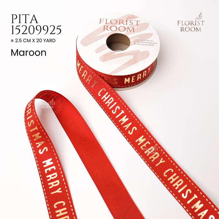 

Pita 15209925 ±2.5cm x 20yard - Pita Grossgrain Merry Christmas - Hunter Green
