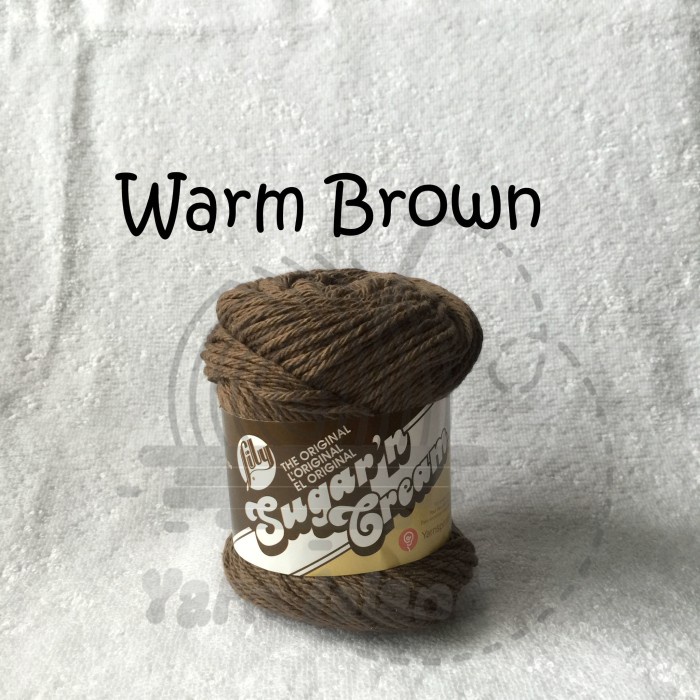 

Benang Lily Sugar n Cream warna Warm Brown - Small Size