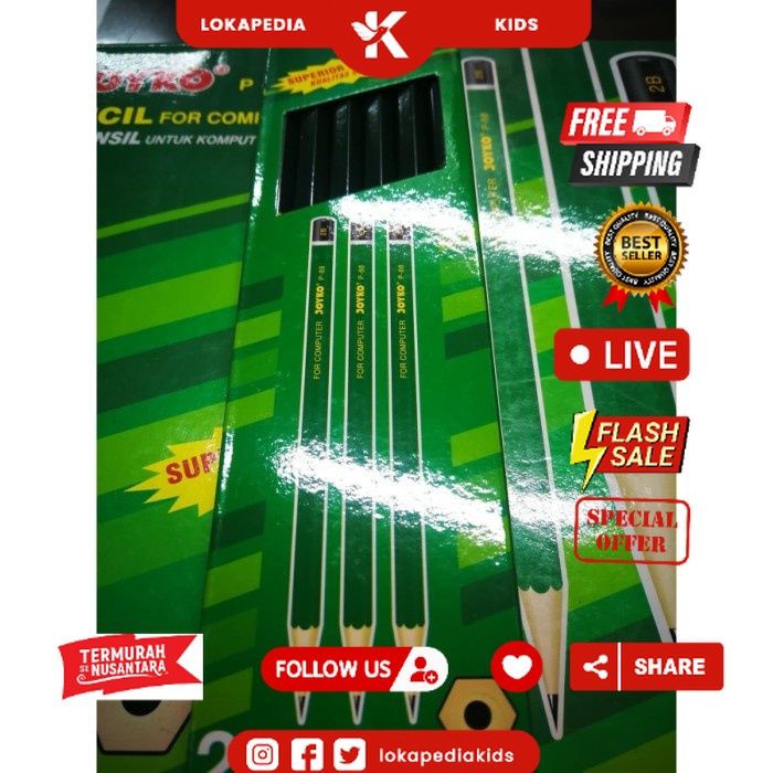 

PENSIL 2B JOYKO TULIS KOMPUTER UJIAN NEGARA P88