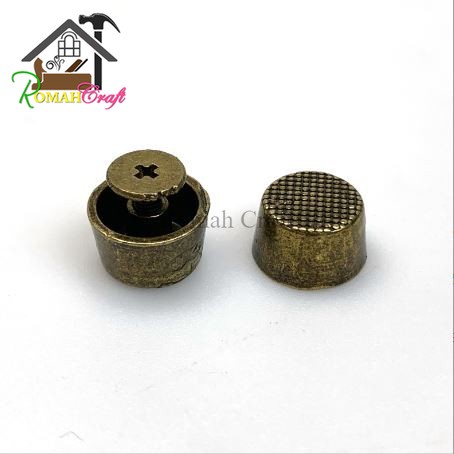 ( 2 Pcs ) +Baut Kaki Tas 12 mm Mur Bucket Shaped Knob Kaki Tas Wanita Motif Jaring Accessories Handb
