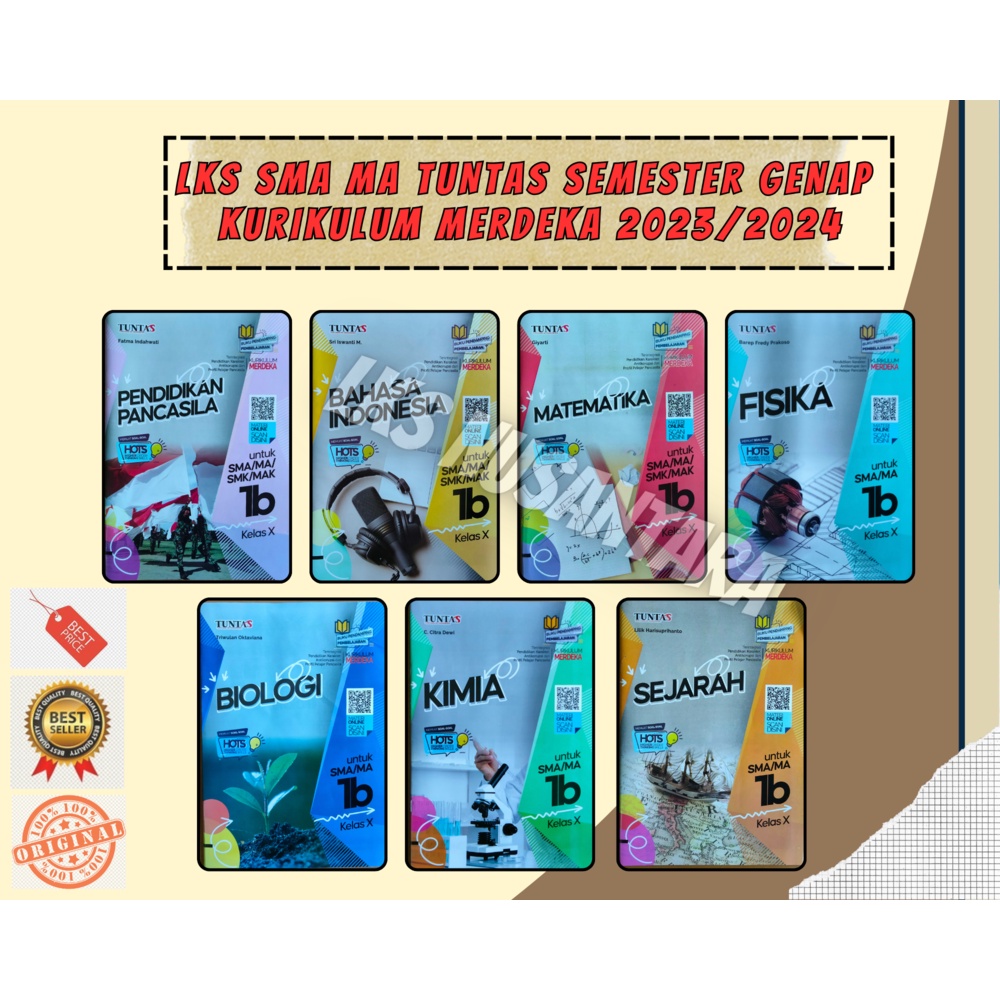 Buku LKS Tuntas SMA SMK Kelas 10 Genap Kurikulum Merdeka 2023 - 2024 Termurah