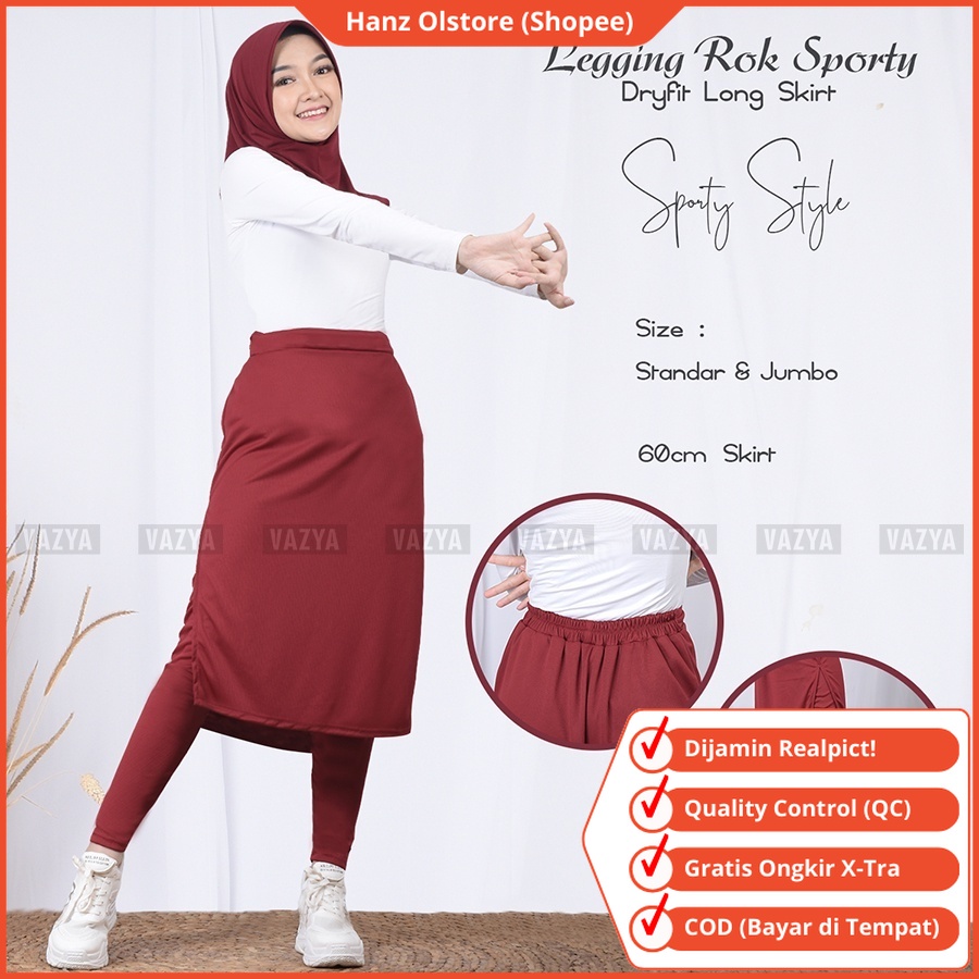Hanz Olstore Legging Rok Span Leging Olahraga Lejing Wanita Laging Sport Lengging Senam Terbaru 2026