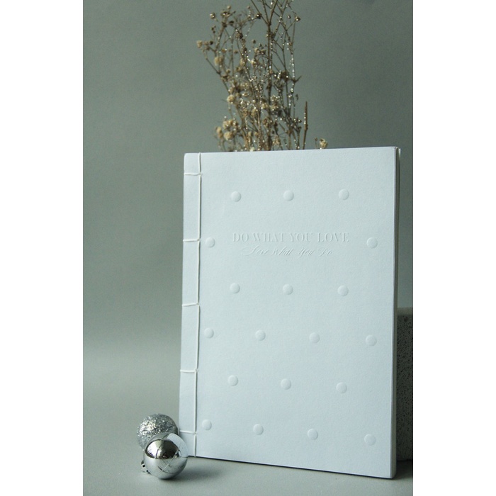 

Andrian Blue Letterpress Blank Notebook A5 Journal Diary Agenda Notes - Without Name