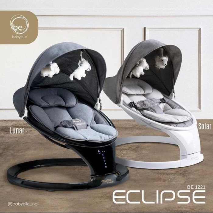baby elle eclipse white solar second like new baby swing bouncer bayi
