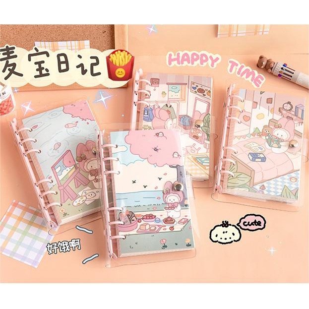 

Binder A6 Korea style diary Book lucu binder kekinian isi 100 lembar - Light blue Univ