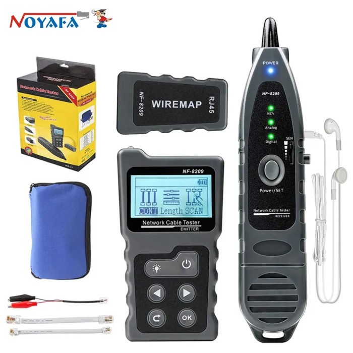 NOYAFA NF-8209 NETWORK CABLE TESTER DIGITAL Network Cable LAN Tester Wire Tracker NOYAFA NF-8209